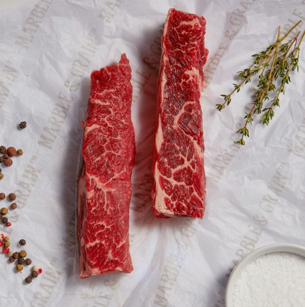 Marble & Grain Bison 5 Bone Flanken 3 pc | approx 1.5 lb.